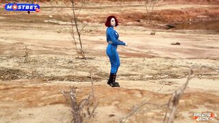 Fallout Cosplay - Redhead Dweller of Shelter 33 Rough Fucks with Stranger till Facial