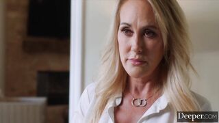 Deeper. Kendra Sunderland And MILF Brandi Love Share A Cock In Intense Threesome