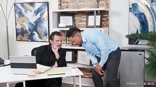 Office Slut Gobbles Dicks