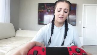 Serena Sterling - Gamer Boy Gets Lucky Creampie