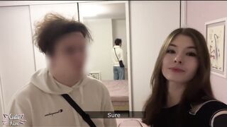 Sexy girl brought an stranger guy to orgasm so that he went to the dark side in no nut november...