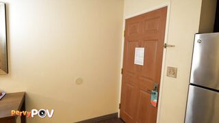 Fixing More Than The AC! Hotel Guest Gets Creampie By Much Older Maintenance Man! PPOVS1E2