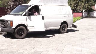 Sara Luvv fucks the cable guy while her husband is out! in HD