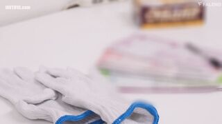 FNS-024 A Young Wife Ranran Fujii Is Penetrated In A Threesome By Experie