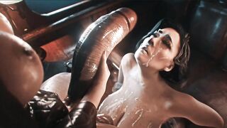 Train's Secret Show ( Gameplay ) - Busty MILF Character Couldn't Resist a Massive Cock