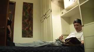 Be nice my boy and let your stepmom ride your cock