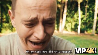 VIP4K. Beautiful brunette just wanted to help, but..