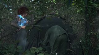 Stepmom shares a bed with her stepson in the woods — from hot masturbation to cream pie!