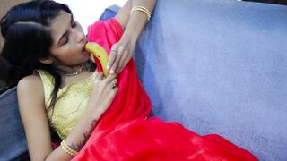 Nand bhabhi was having sex with a banana her friend saw it