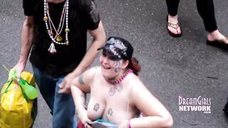 Coed Flashers Invade Mardi Gras
