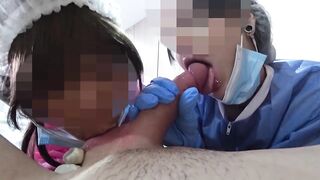 TWO ASIAN NURSES scrutinised my dick in the hospital.