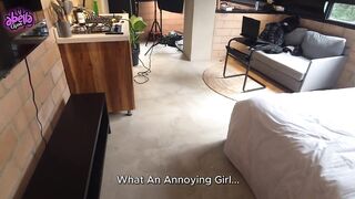 My stepsister caught me using my sex doll! she was so horny she had to join! - Abella olsen