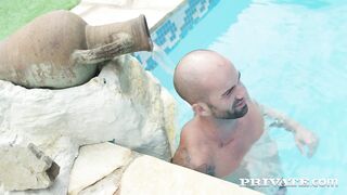 Poolside Anal Threesome - Alexis Crystal, Veronica Leal | PornMedium.com